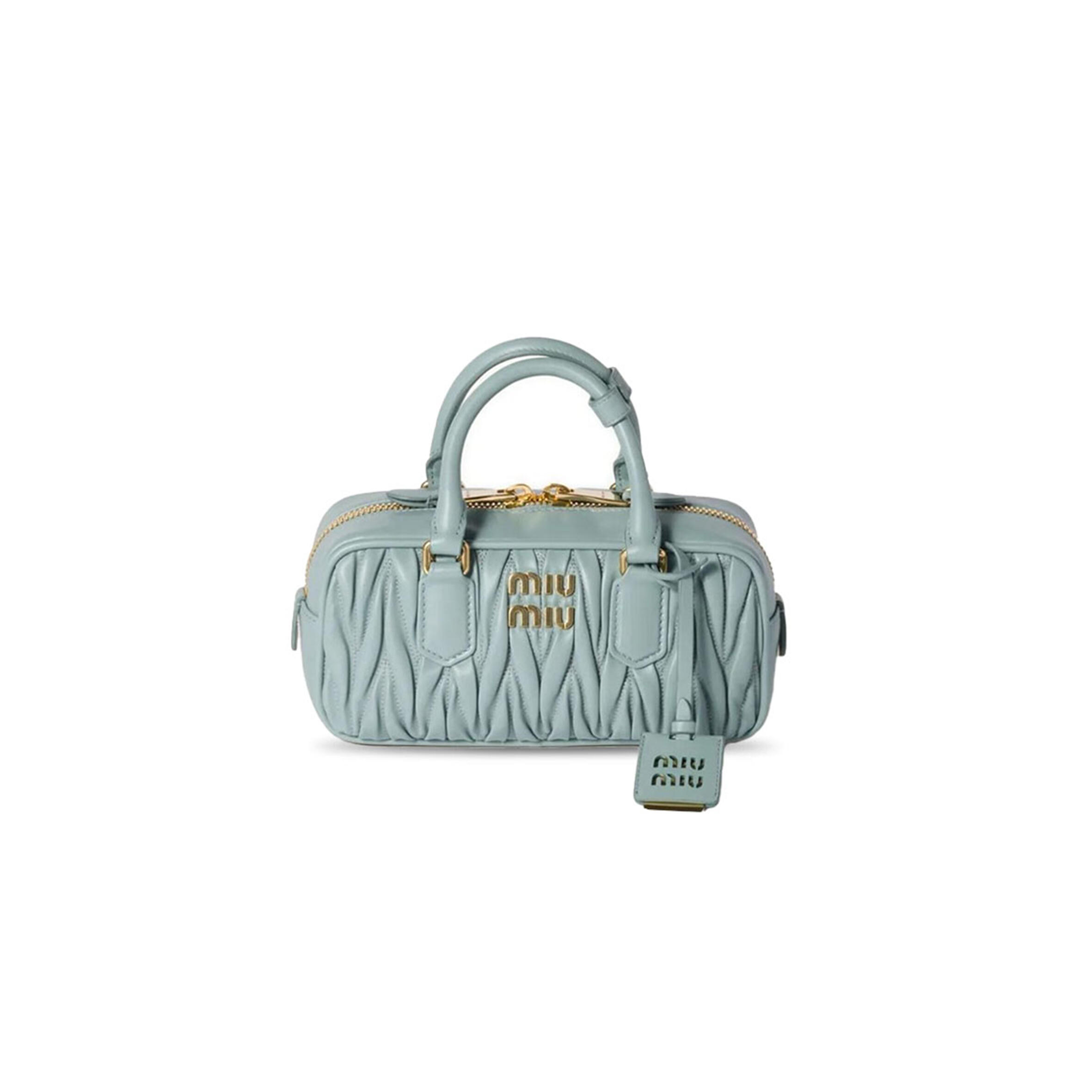 MIU MIU ARCADIE MATTRESSE TEXTURED HANDBAG 5BB142 (22*10.5*7.5cm)